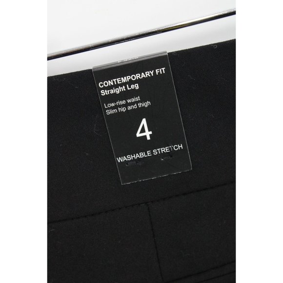 Amanda + Chelsea Pants Womens Black Straight Leg Contemporary Fit Size 4 NWT - Picture 8 of 10